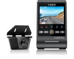 VIOFO A229 Plus-W 2CH - Dashcam - 2K Voor- en Achtercamera - Waterdichte IP67 Achtercamera - Sony STARVIS 2 - GPS - WiFi - Stembediening