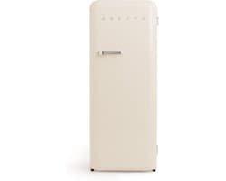 CREATE - Koelkast in retrostijl - Gebroken wit - Handvat Zilver - FRIDGE RETRO 281L