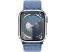 Apple Watch Series 9 - 41mm - Case with Winter Blue Sport Loop - Sterrenlicht Aluminium