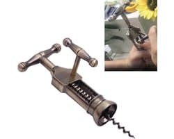 Multifunctionele draagbare schroef kurkentrekker zinklegering wijnflesopener, verpakking: geschenkdoos