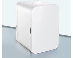 Longwell Mini koelkast 6L - Wit - Geschikt voor auto/camper/vrachtwagen met 12v en 220v stekkers