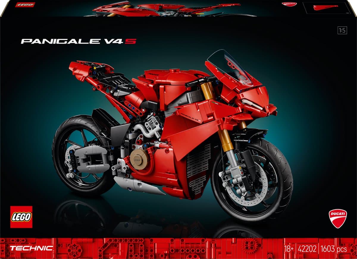 Lego Technic 42202 Ducati Panigale V4 S Motor Bouwstenen — afbeelding 1