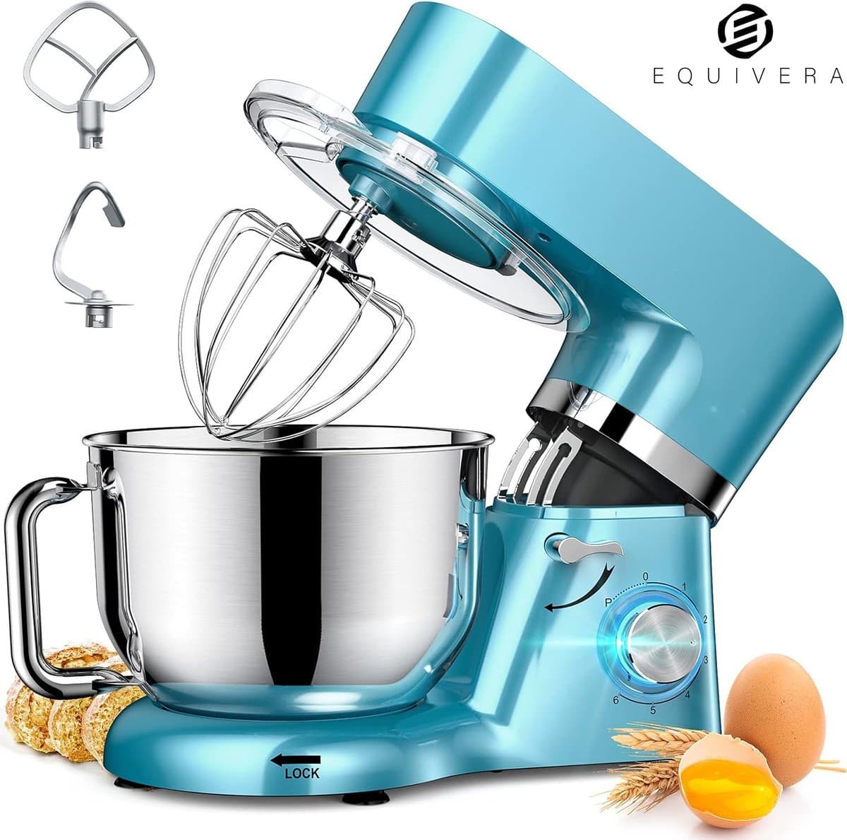 Equivera Deegmachine - Kneedmachine - Deegmixer - Keukenmixer - Keukenmachine — afbeelding 1
