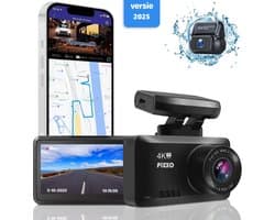 PiXXO Pro 4K Dashcam met Voor & Achtercamera – Ultra HD 2160P - Nachtzicht - Parkeerbewaking - GPS - WiFi - 64GB SD – Voor Auto, Bus & Camper