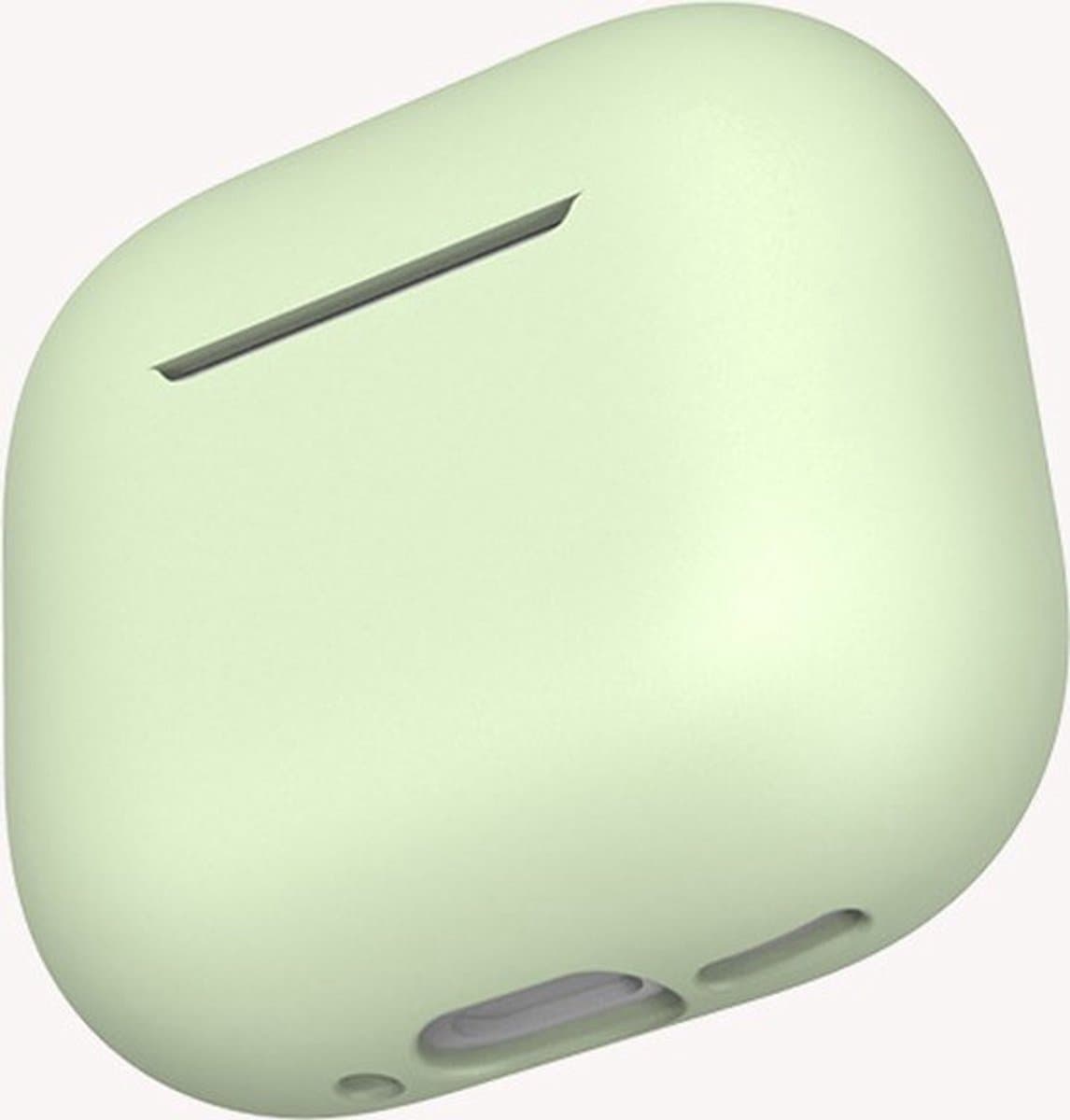 AirPods Hoesje geschikt voor Apple AirPods 4 – Groen - Siliconen Beschermende Case — afbeelding 1
