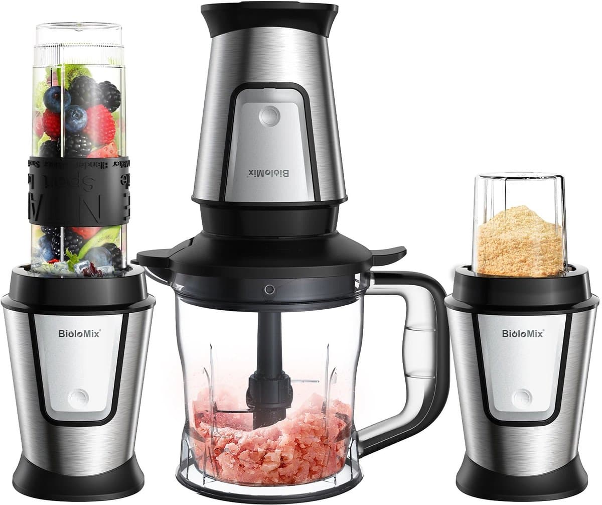 XRQUALITY - Keukenmachine 3-1 - Multifunctioneel - 700 w - Sapcentrifuge - Smoothie mixer - Voedselchopper - Droge molen — afbeelding 1