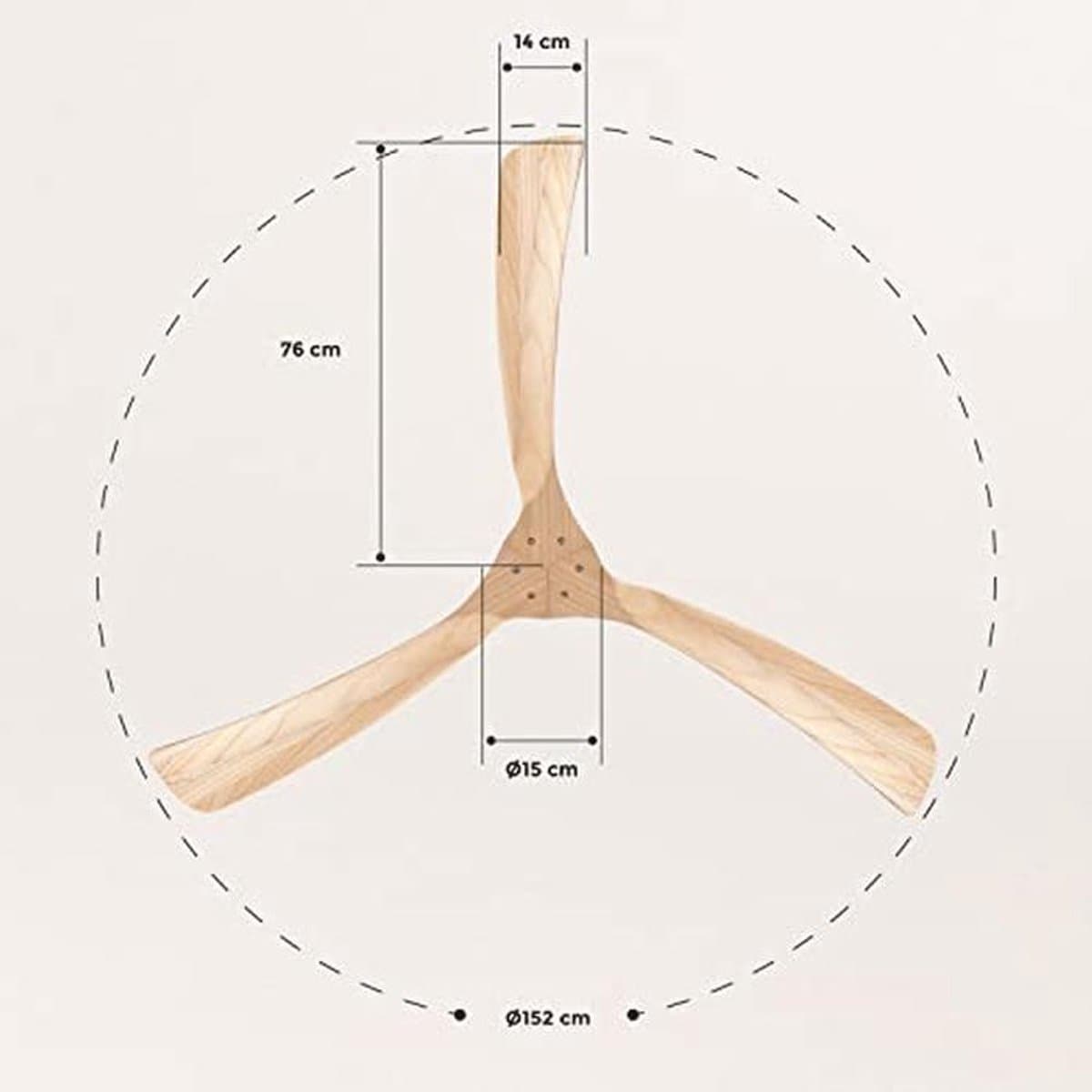 Grote Stille Plafondventilator met 6 Snelheden en Programmeerbare Timer - Perfect voor Ruimtes van 26m² tot 37m² — afbeelding 1