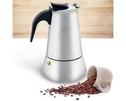 Orion - Stalen Koffiemaker - 450 ml - Zilver