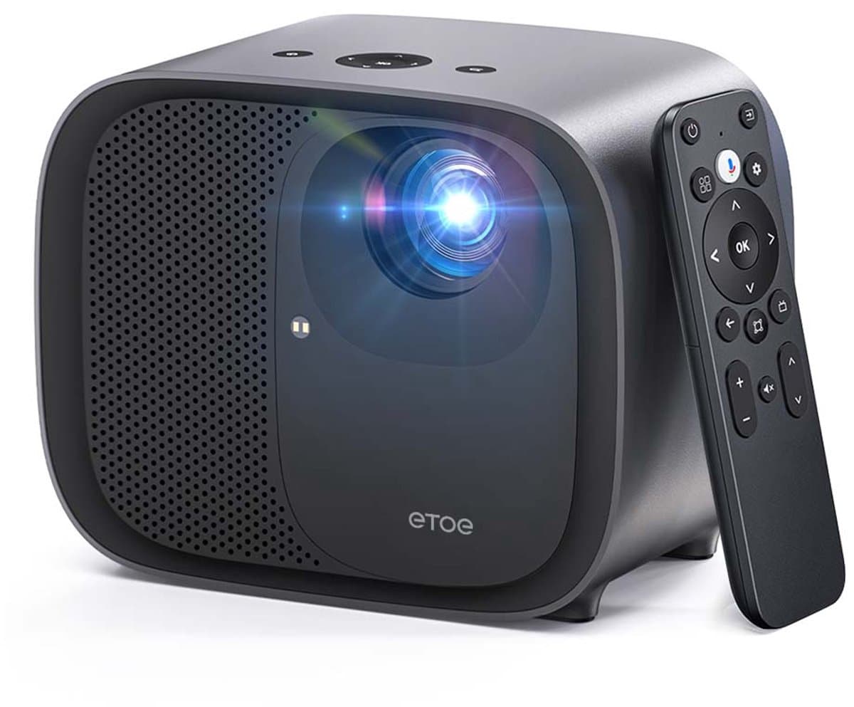 ETOE E3 Pro Android Projector - Google TV, 600 ANSI, 1080p Native, Auto-Focus, 2x10W Speakers, 4K Decoding — afbeelding 1