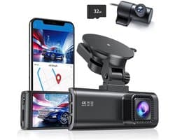 Quvo® Dashcam Voor en Achter - Dashcam - Parkeermonitor - Nachtzicht - Zwart - 10cm x 4cm x 3cm