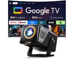 Beamer Draagbaar - 2000 ANSI Lumen - 1080P Native Resolutie - LCD Technologie - Android 14 OS - Voor Thuisbioscoop En Presentaties