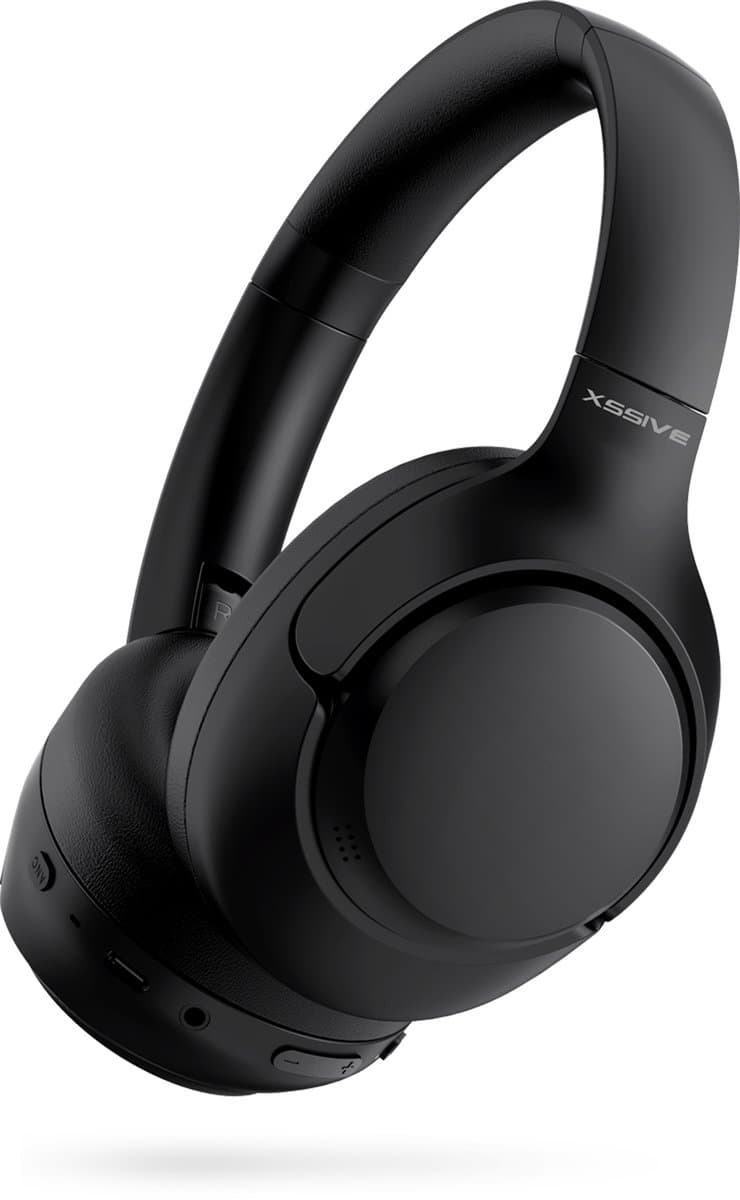 Draadloze Bluetooth Koptelefoon Noise Cancelling - Hybrid ANC - Bluetooth 5.3 - 60 Uur Batterij - Headset met Microfoon Noise Cancelling ENC - Koptelefoon met draad modus - Extra Bass - Equalizer App - Zwart — afbeelding 1
