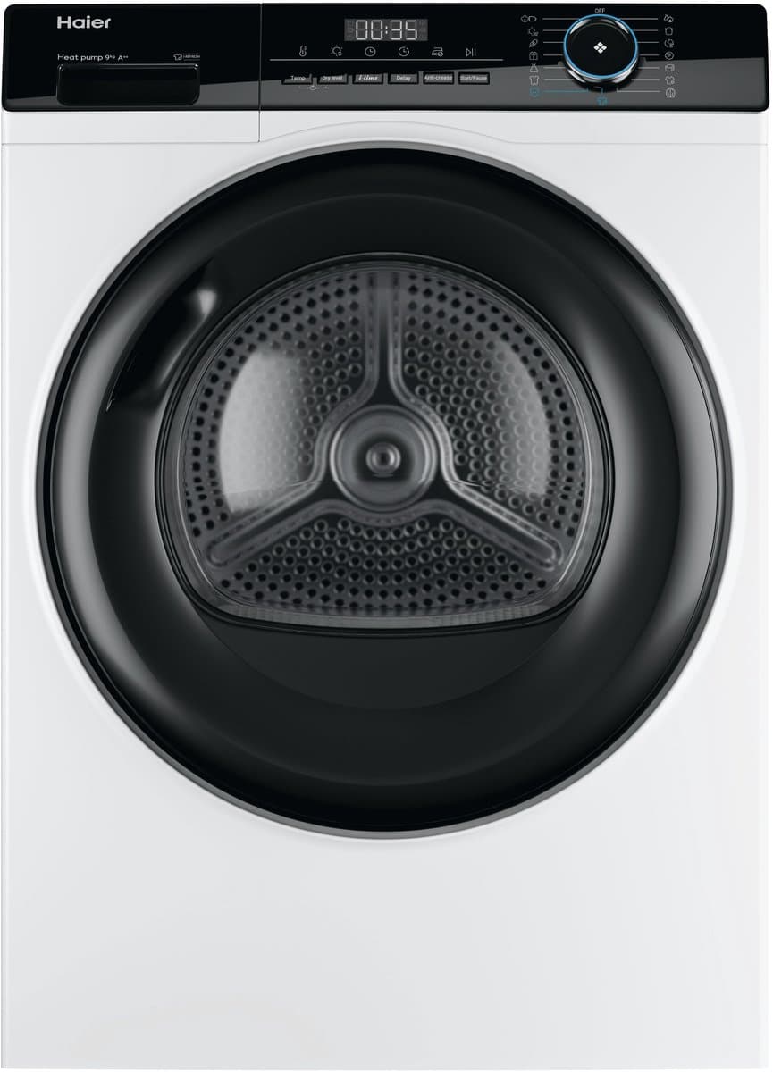 HAIER HD90-A2939 -S IPRO 3 DRY 9KG - Warmtepompdroger - 9 kg - 65 dB - Energielabel E — afbeelding 1
