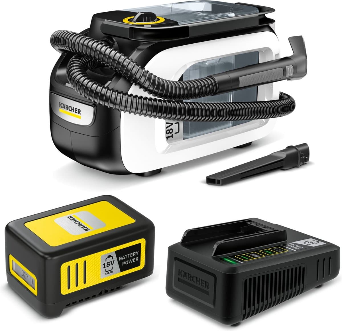 KARCHER SE 3-18 Compact Home Battery Set - Stofzuiger zonder zak - 1.7 l - Wit — afbeelding 1