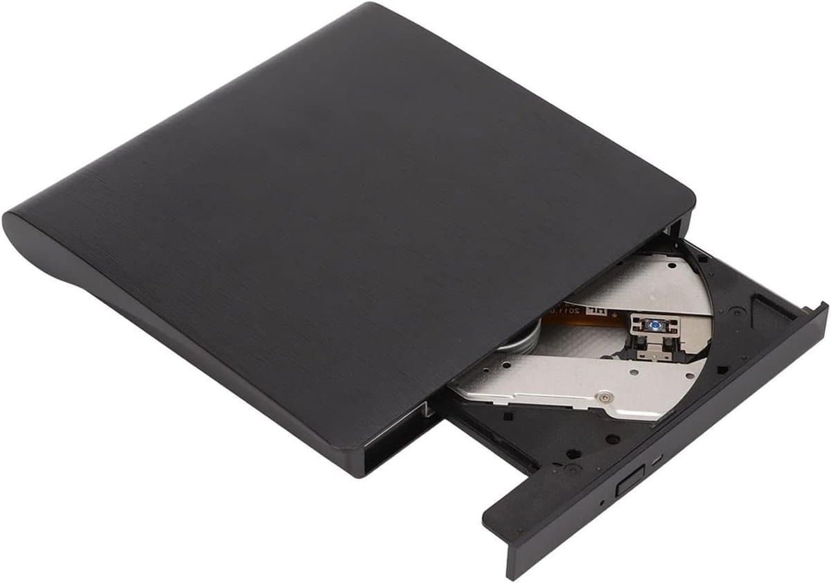 Externe Dvd-drive - Draagbare Ultradunne - Data Back-ups - Snelle USB3.0 - 17x17x3 cm - Zwart — afbeelding 1