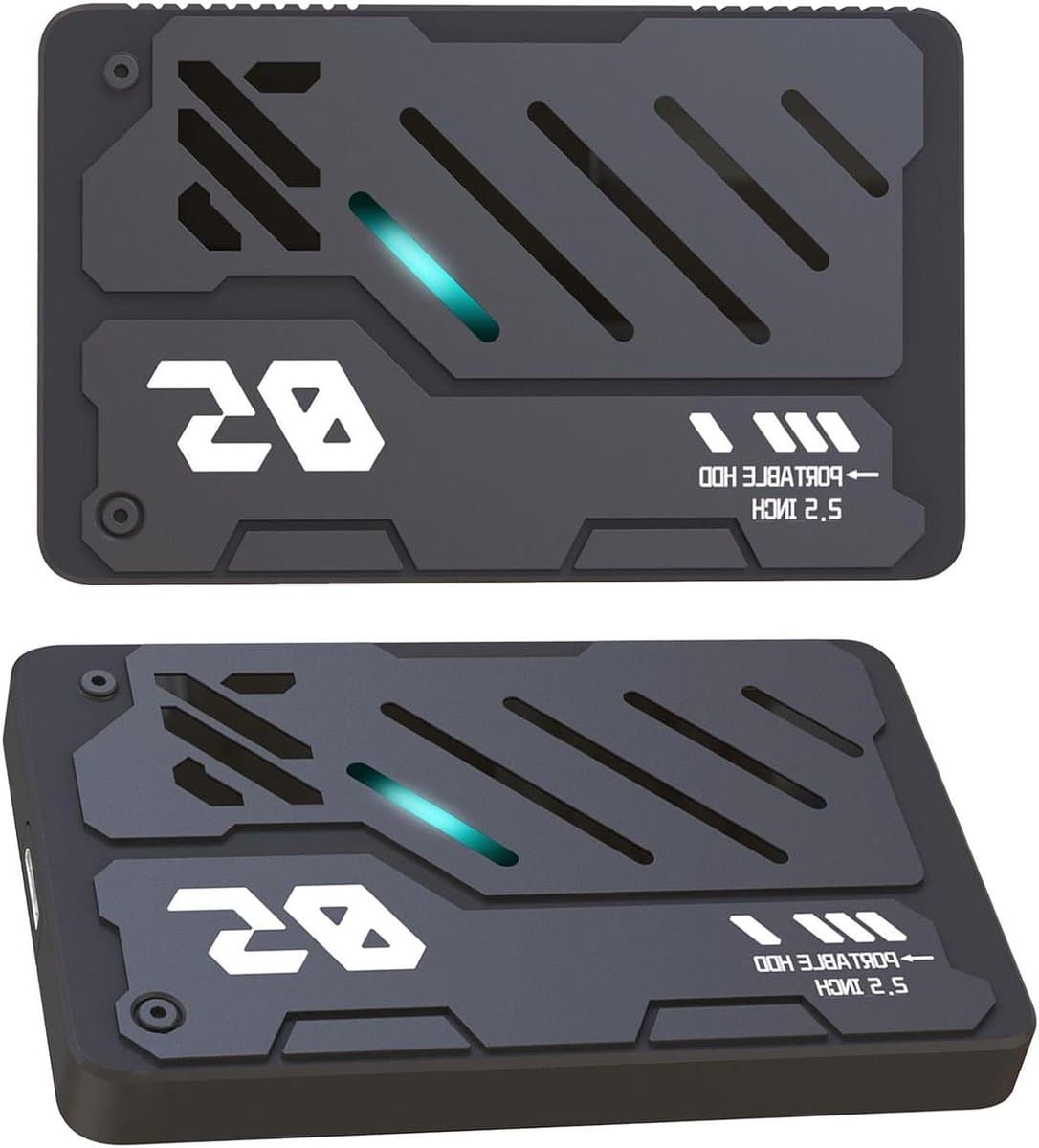 Externe Harde Schijf - Draagbare Opslag - Bestanden Opslaan - RGB Verlichting - 1 TB - Zwart — afbeelding 1