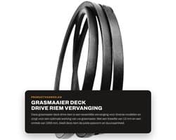 Dailygoods- Grasmaaier Riem Vervanging - Onderdeelnummer 135061504/0 - Breedte 13 mm - Omtrek 1956 mm - Geschikt voor Mountfield 1538M-SD/T38M-SD - Zwart - Maaier Riem
