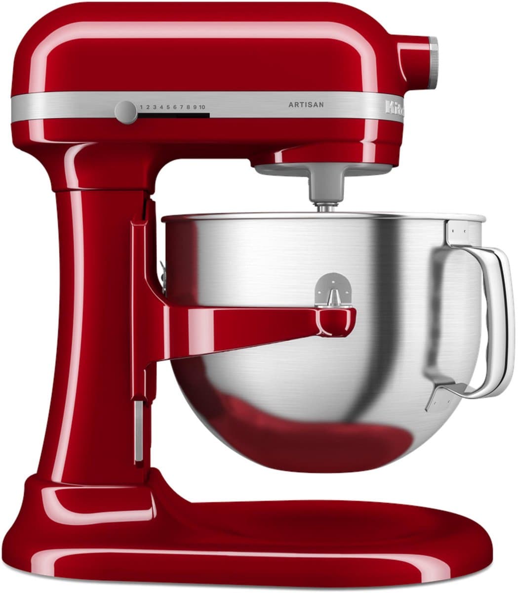 KitchenAid keukenmachine - Artisan - In hoogte verstelbare kom - 375 W - 11 snelheden - 3 RVS accessoires - 6,6L - Keizerrood — afbeelding 1