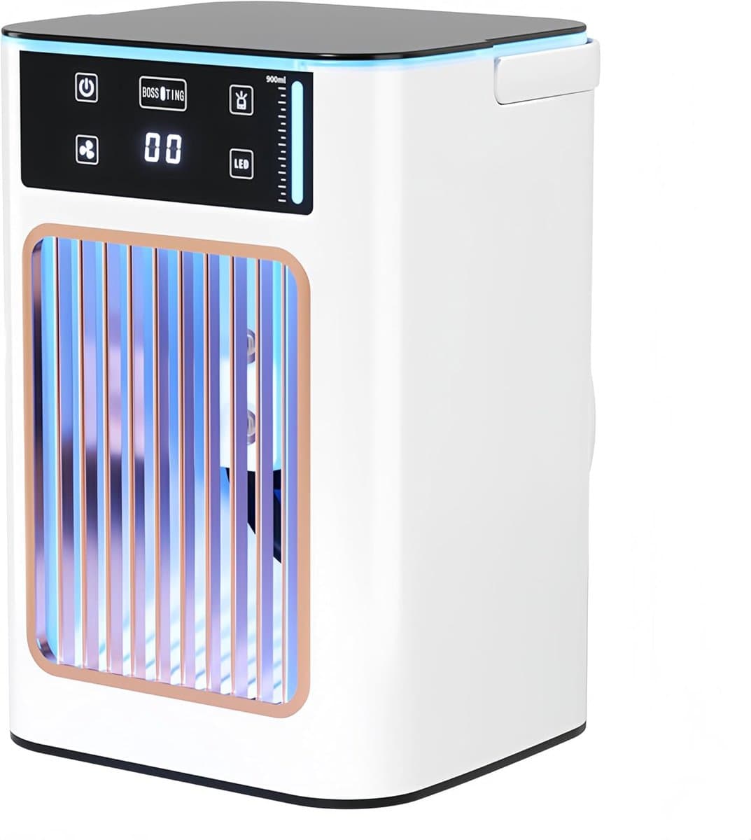 Airco - Aircooler - Mini 3-in-1 Draagbare Airconditioner | Stille Verdampingskoeler met watertank | Draagbare, via USB oplaadbare luchtkoeler (900 ml) | Ideaal voor kantoor, terras of op de camping — afbeelding 1