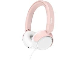 PHILIPS TAK2000PK/00 Kinderkoptelefoon - On-Ear - Veilig luisteren tot 85 dB - Audio Share - USB-C & 3,5 mm - Opvouwbaar - Licht Roze / Wit