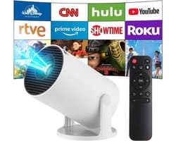 Quvo® Draagbare beamer - Beamer - Projector - Mini Beamer - Wit - 11cm x 19cm x 11cm