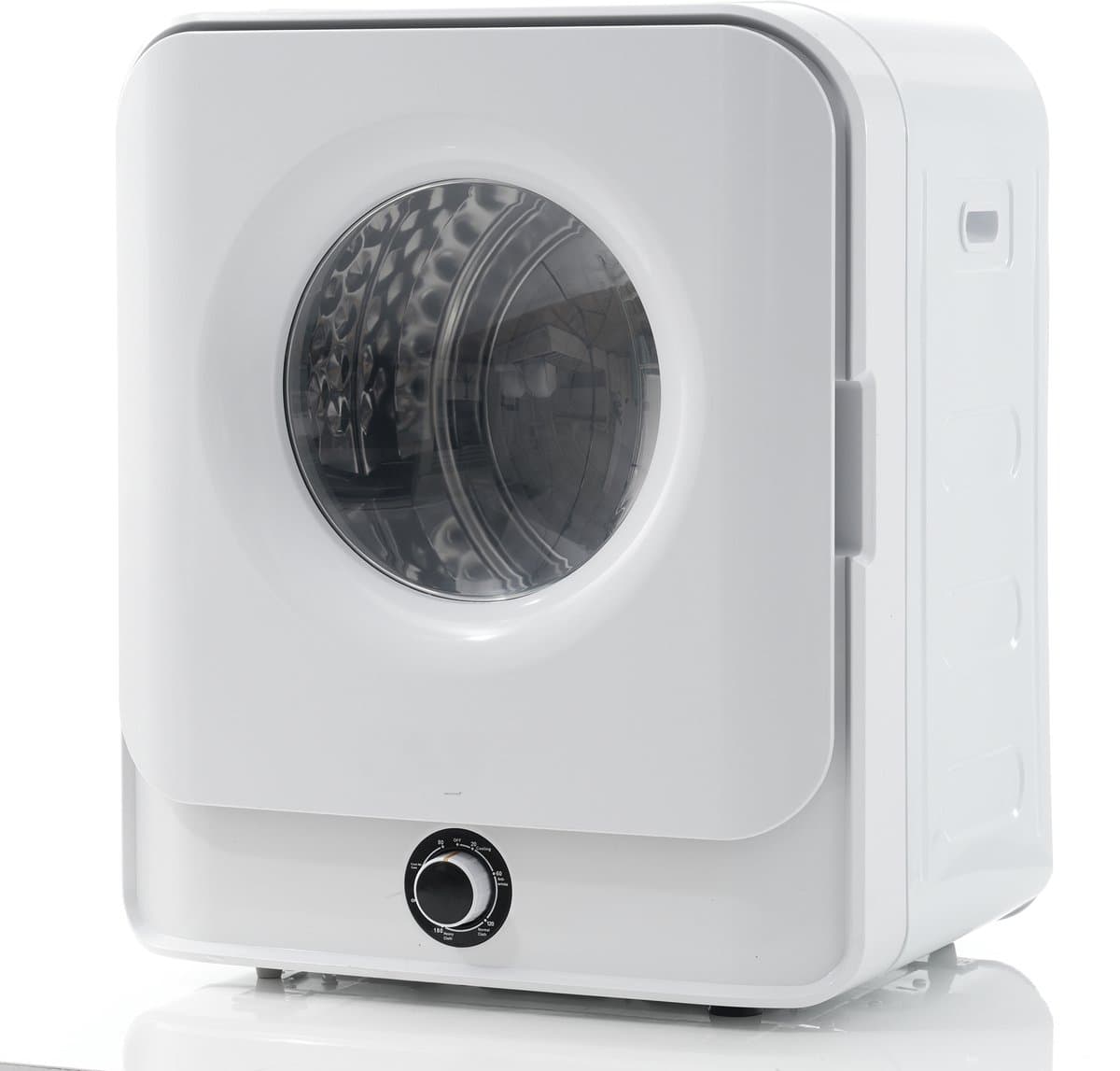 Compacte wasdroger - Mini afvoerdroger - 5 droogprogramma's - Wandmontage droger - 830W 3kg tot 4,5kg - Voor kleine ruimte - 49,5x43,5x59,5cm — afbeelding 1
