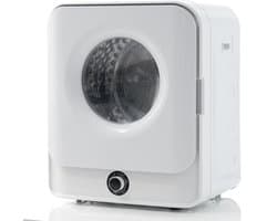 Compacte wasdroger - Mini afvoerdroger - 5 droogprogramma's - Wandmontage droger - 830W 3kg tot 4,5kg - Voor kleine ruimte - 49,5x43,5x59,5cm