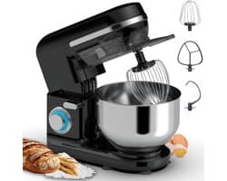 RUX® Mixer met mengkom - Mixer - Mixer met mengkom keukenmachine - Zwart - 37cm x 24cm x 32cm