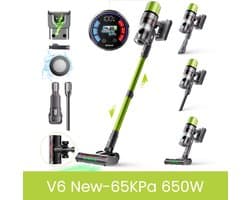 Trexxo - Stofzuiger - Draadloze Stofzuiger - LED - Steelstofzuiger - 650W - Krachtige zuigmodes - 65 min looptijd - Detecteert vuil