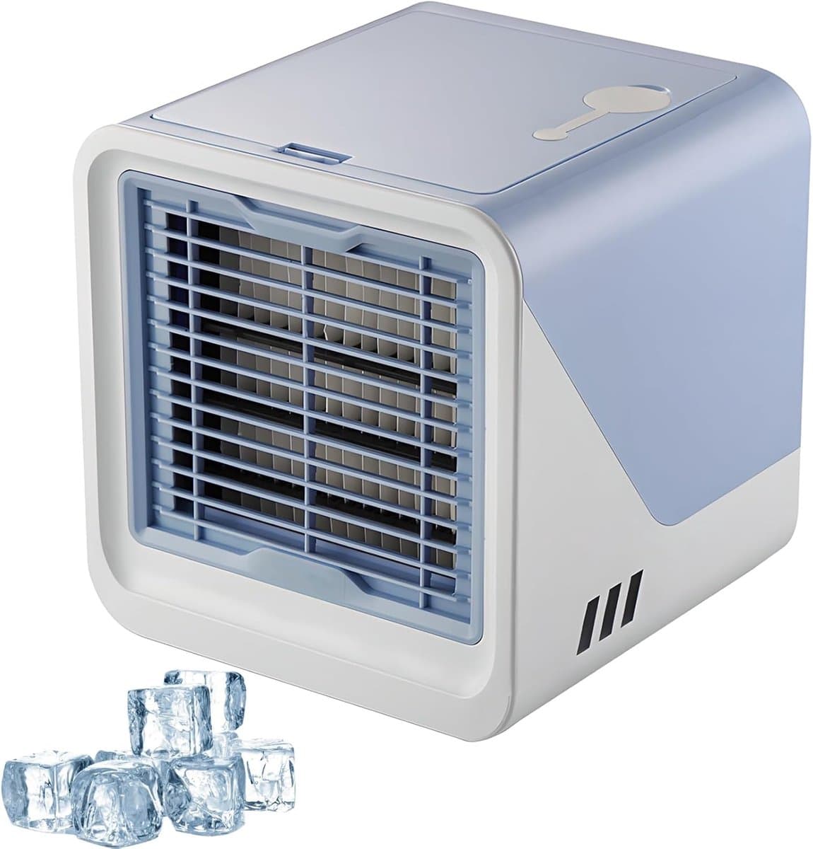 KZQ Draagbare 3-in-1 luchtkoeler – blauw, 500 ml, 3 snelheden, 8W, USB, voor slaapkamer, kantoor of studentenkamer — afbeelding 1