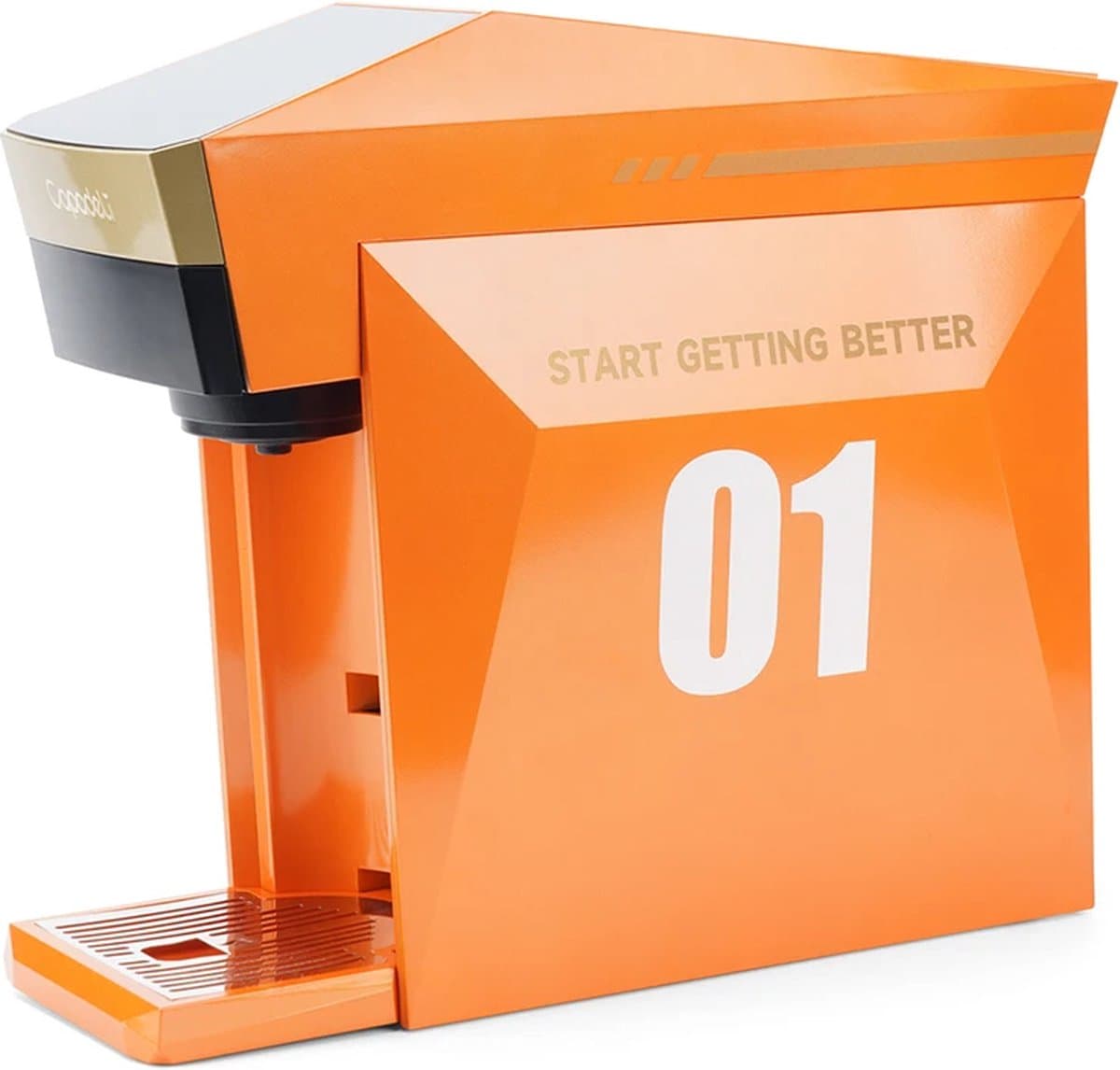 Capadeli 4 in 1 Multi Capsule Koffiemachine Compatibel met Nespresso, Dolce Gusto, K-Cup en Gemalen Koffie (Oranje) — afbeelding 1