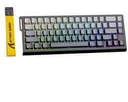 ATTACK SHARK X68HE - Magnetic Switch Wired Gaming Toetsenbord - 66keys - Side Printed PBT Keycaps - RGB - Decorative Lanyard - 8Khz - 0.01mmRT - 0.125ms - Moonlit Night