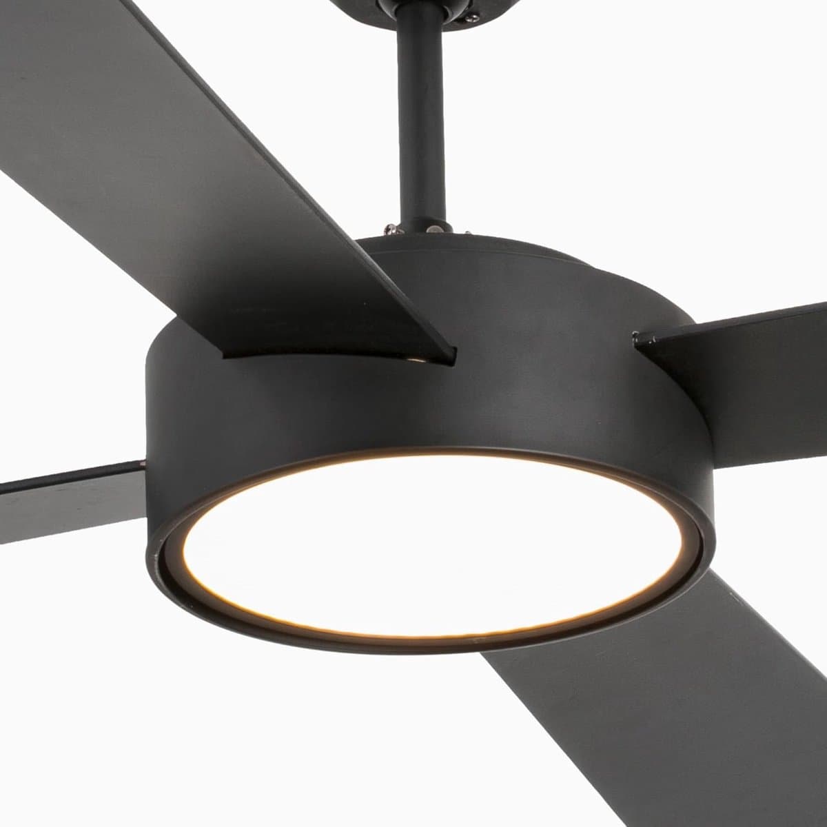 Zwarte LED Plafondventilator met Stille DC Motor — afbeelding 1