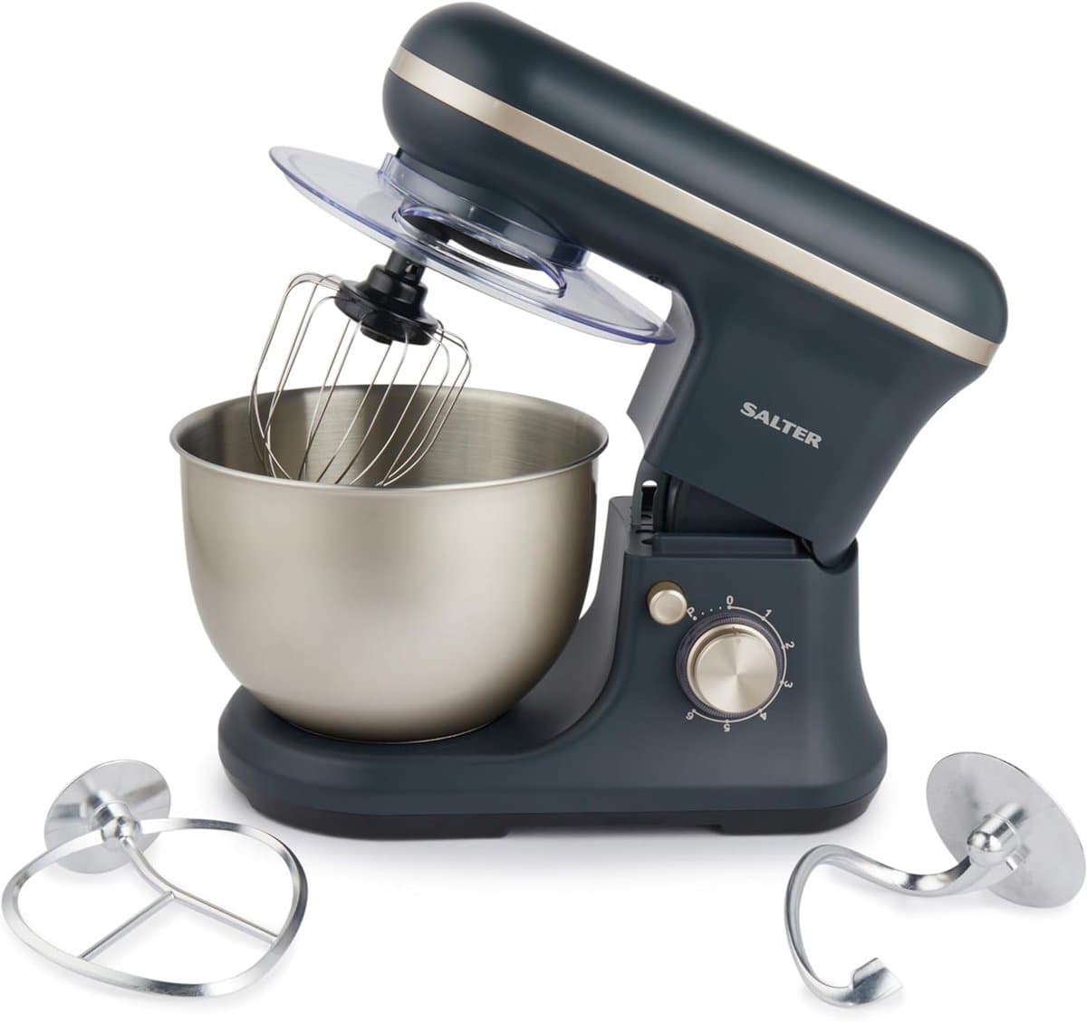 Staande Mixer - Keukenmixer Keukenapparaat - Thuis Bakken - 1200W 6 Snelheden - 5L Kom - Blauw Grijs — afbeelding 1