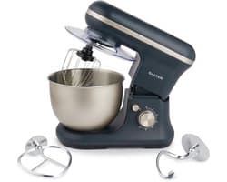 Staande Mixer - Keukenmixer Keukenapparaat - Thuis Bakken - 1200W 6 Snelheden - 5L Kom - Blauw Grijs