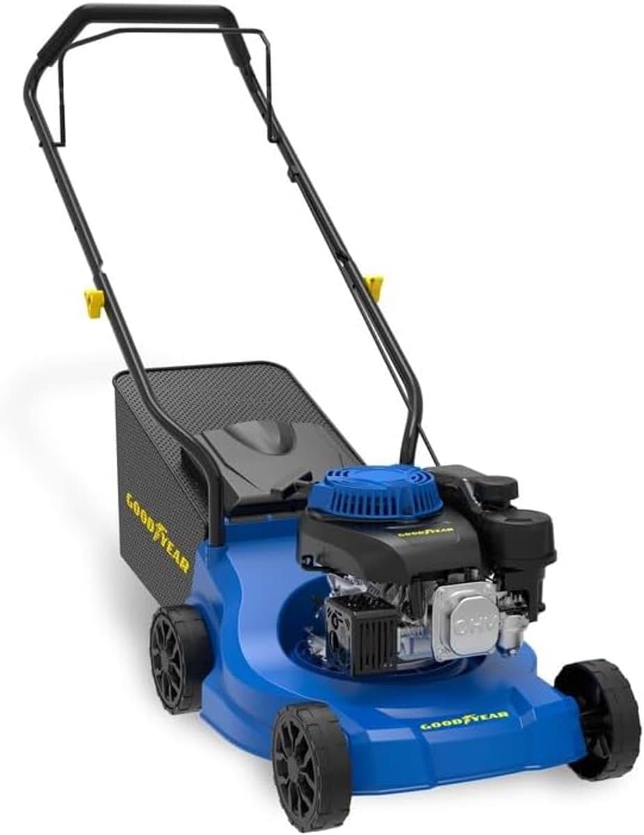 Benzine grasmaaier - Loopmaaier gazon - Middelgrote tuinen - Krachtige 132cc motor - 39cm maaibreedte — afbeelding 1