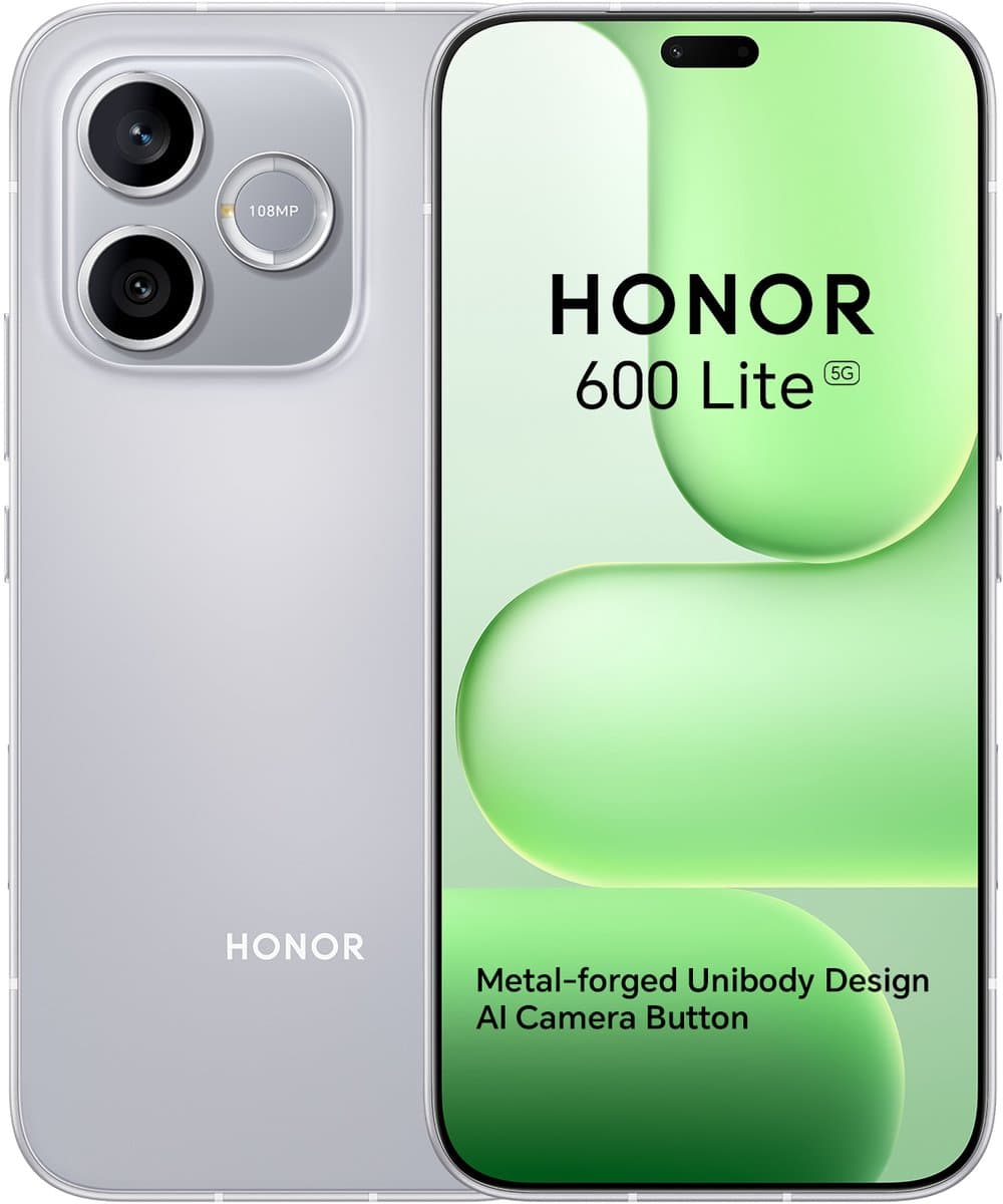 HONOR 600 Lite 5G Smartphone – 8GB 256GB – 108MP Camera – 6520mAh Batterij – Velvet Grijs — afbeelding 1