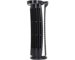 Torenventilator Bladloos - Ventilator Tafelmodel - Zomerse Koelte - 90 Graden Oscillatie - 27D x 10W x 9H cm - Zwart