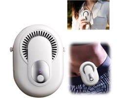 Tailleventilator - Draagbare Ventilator - 4-in-1 - Bladloos - 5 Standen - Digitaal Display - USB Oplaadbaar - voor Nek Taille Hand en Tafel - Wit