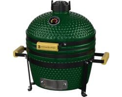 KitchenBrothers Kamado BBQ - 16 Inch Houtskool Barbecue - 34⌀ cm - PFAS-vrij - Deluxe Set - Egg BBQ met Accessoires - Groen