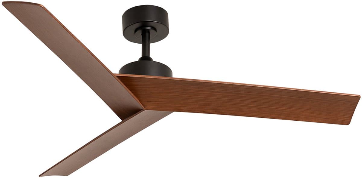 CREATE - Plafondventilator 40W stil Ø132 cm - Zwart / Donker hout - WIND SHARP — afbeelding 1