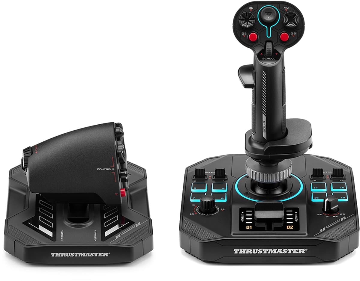 Thrustmaster Sol-R 4 HOTAS – Flight Simulator & Space Sim Set – Joystick & Throttle voor PC – 58 Actieknoppen – H.E.A.R.T. Technologie – Compatibel met Star Citizen, Elite Dangerous & MSFS — afbeelding 1