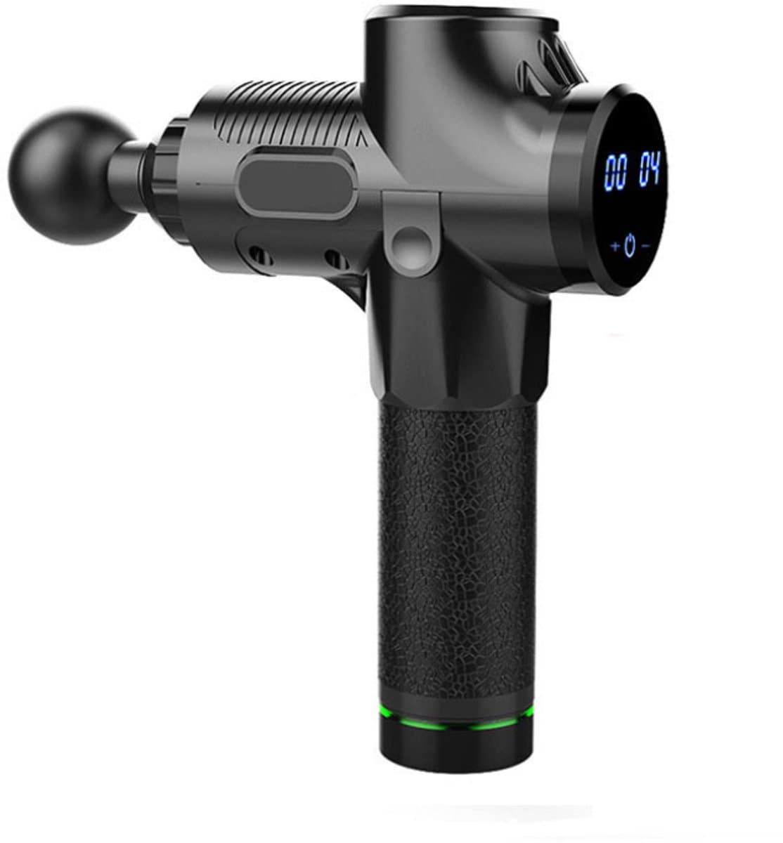 Massagepistool met 6 verwisselbare massagekoppen Zwart — afbeelding 1