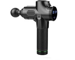 Massagepistool met 6 verwisselbare massagekoppen Zwart