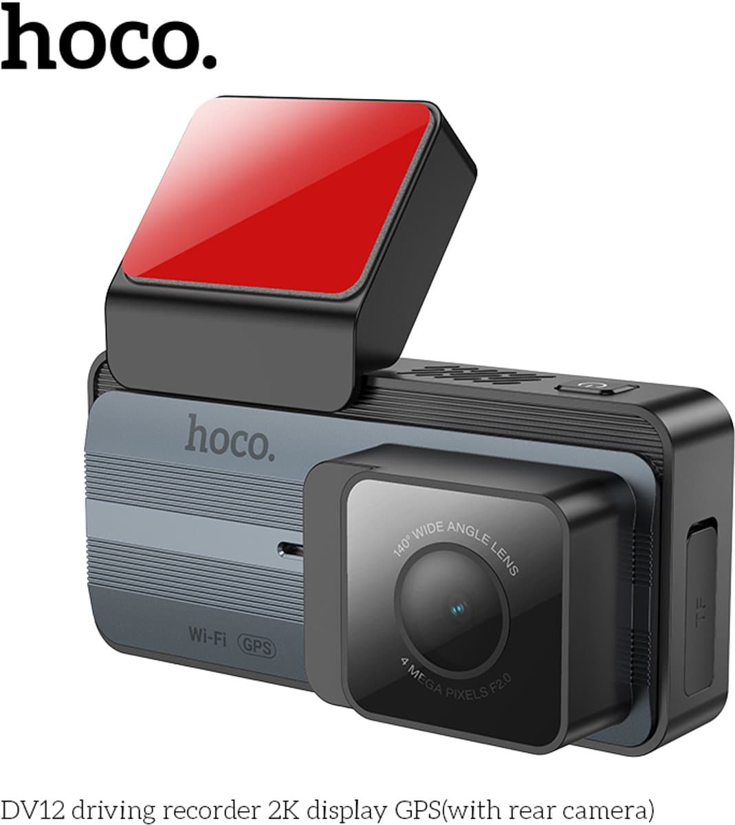 HOCO DV12 Dashcam with rear camera HD ready — afbeelding 1