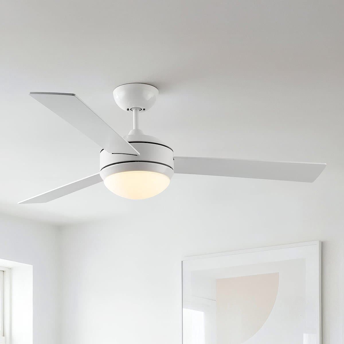 Witte plafondventilator Jinx met afstandsbediening incl. LED — afbeelding 1