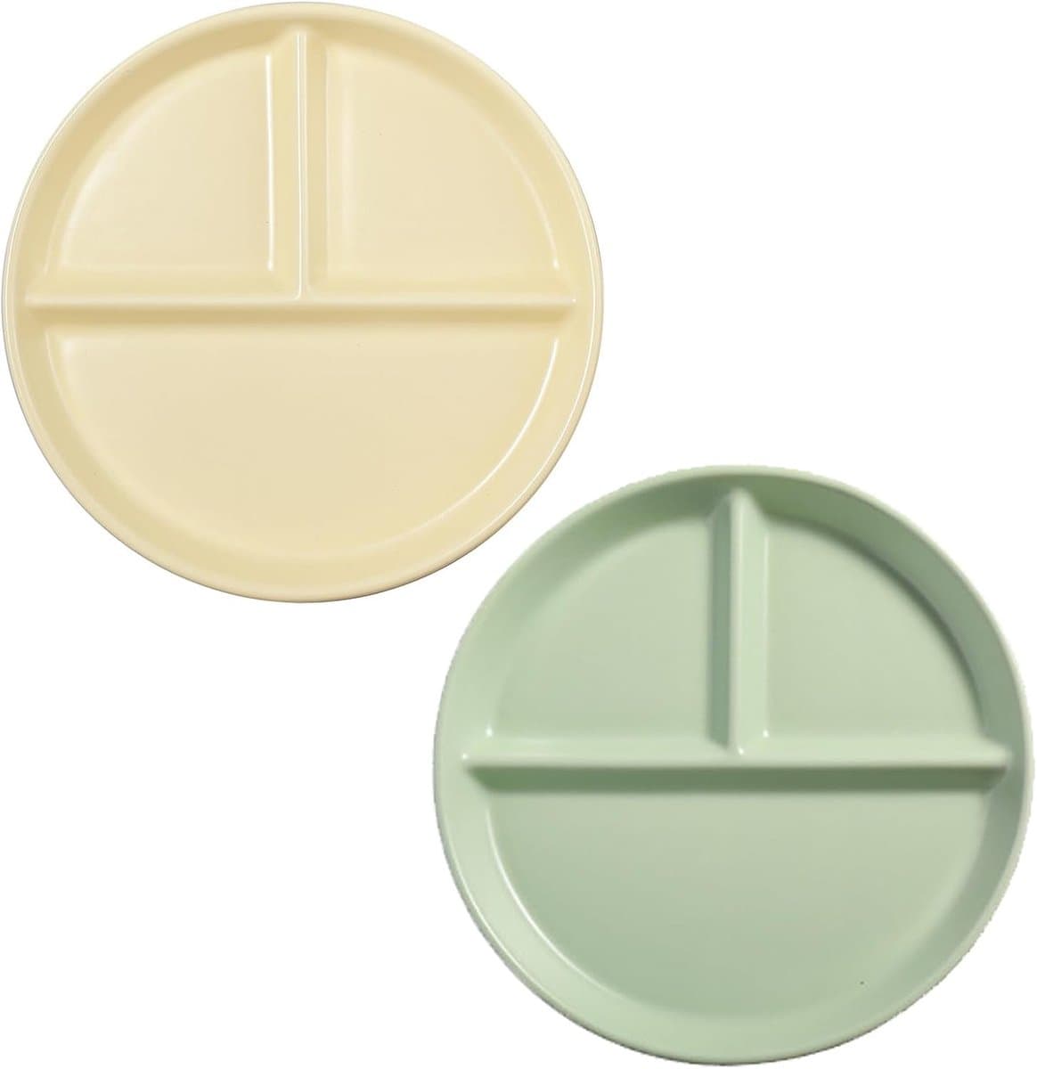Lunchborden 2Pcs - Verdeeld Keramisch - Magnetron en Vaatwasserbestendig - Voor Volwassenen en Kinderen - ShopVlot — afbeelding 1
