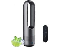 Torenventilator - Bladeless Fan - Kamer Lucht Circuleren - Warm en Koel Functie - 18 inch - Wit