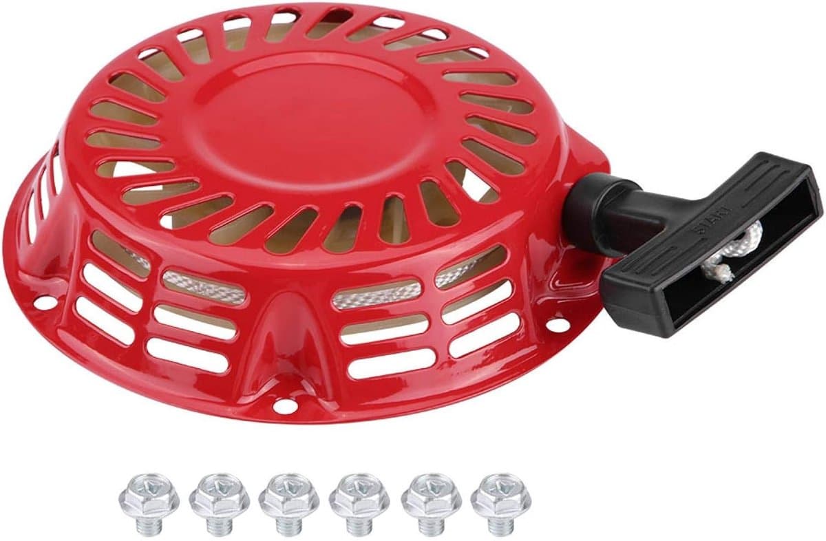 SnelShoppen - Rückstoßstarter voor 2KW 168F Innerator Trekstartset, Rasenmäher Startmechanisme met Rückholfedern, Tuinaccessoire voor Grasmaaier — afbeelding 1
