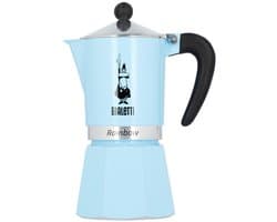 Bialetti Rainbow Azzurro 6 Kops – Espressopot – Lichtblauw – Aluminium – 270 ml